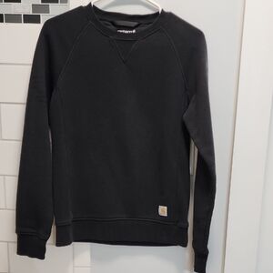 Carhartt Black Women's Crewneck Sweater with Logo Patch